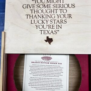 ⭐ Goode Company Pecan Pie Wooden Box – Empty – Collectible Sliding-Lid Crate ⭐